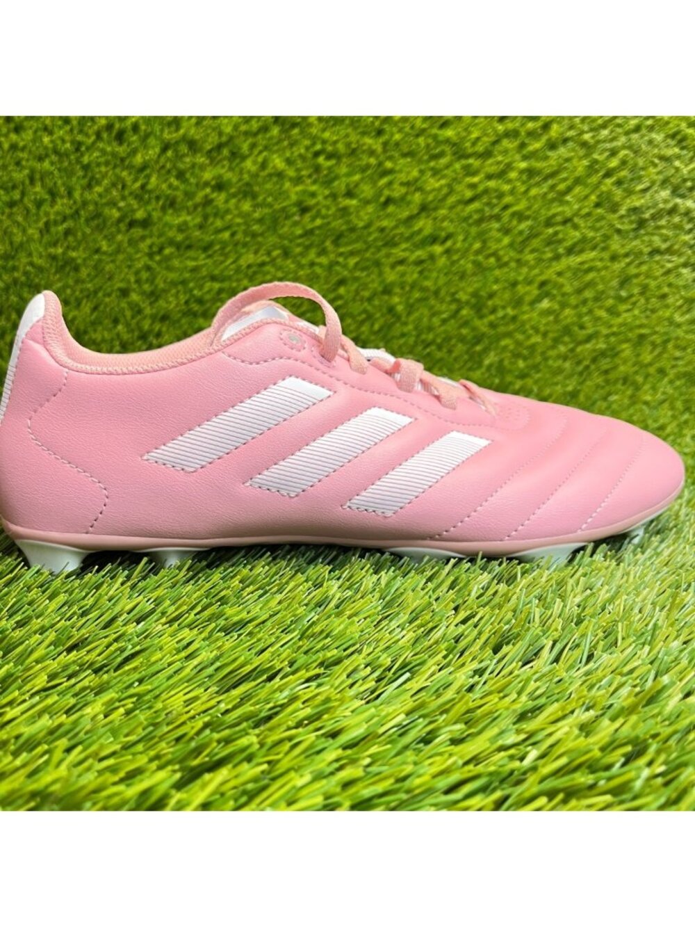 Adidas Goletto VIII FG Mens Size 9 Pink White Running Leather Soccer Cleats